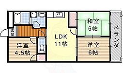 シャンボール近藤 3LDKの間取図画像