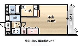 アクアフィオーレ 1Kの間取図画像