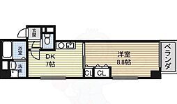 レジデンスカープ今池 1DKの間取図画像