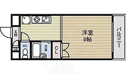 オークヒルズ円庄2 1Kの間取図画像