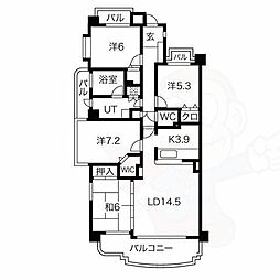 ユーフォリア八事桜ケ丘 4LDKの間取図画像