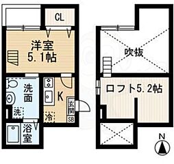 K'sハイツ ワンルームの間取図画像