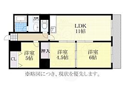 ハイライズ瑞穂 2LDKの間取図画像