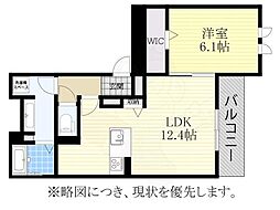 エクセレント弥富 1LDKの間取図画像
