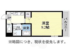 ヴァンクール御器所 1Kの間取図画像