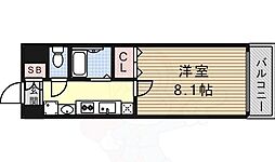 ルラシオン阿由知通 1Kの間取図画像