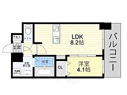 プレサンス桜山駅前アフォード 1LDKの間取図画像