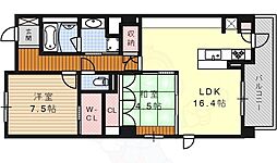 プライムメゾン御器所 2LDKの間取図画像