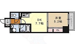 ランドハウスグランドウエスト 1DKの間取図画像