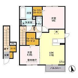 グリーンアベニュー2 2LDKの間取図画像