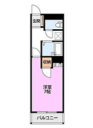グランメール五社 ワンルームの間取図画像