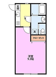 グリーンハウス 1Kの間取図画像