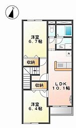 レ・プレリュード 2LDKの間取図画像