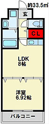 間取図画像 1LDK