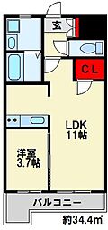 間取図画像 1LDK