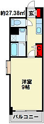 ヒルズ鍛冶町 1Kの間取図画像