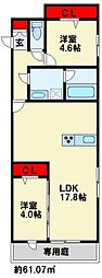 イゾラ 2LDKの間取図画像