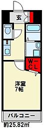アクシオ北九州2 1Kの間取図画像
