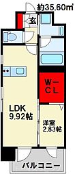 プレジデンス ざ・さくら通り 1LDKの間取図画像