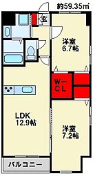 仮)足原1丁目新築マンション 13階