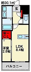 レジェンドコンヤマチ2 1LDKの間取図画像