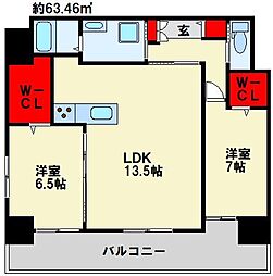 クレスト西小倉 8階/803