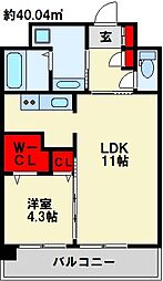 フェリシエ京町 5階