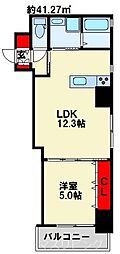 クレスト西小倉 1LDKの間取図画像