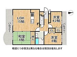 高の原アーバンコンフォートC棟桔梗棟 3LDKの間取図画像