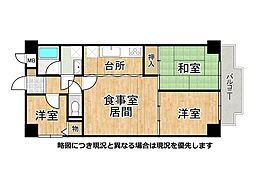 ライオンズプラザ富雄 3LDKの間取図画像
