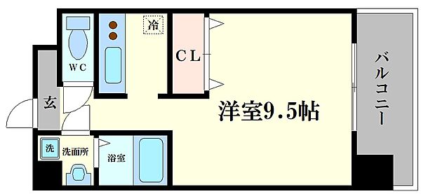 レバンガ阿倍野ＡＰ ｜大阪府大阪市西成区天下茶屋東1丁目(賃貸マンション1K・3階・31.00㎡)の写真 その2