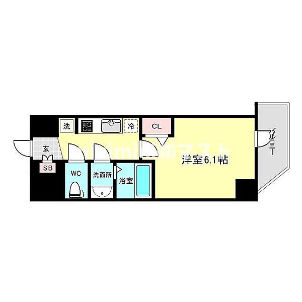 プレサンス天王寺　勝山 904｜大阪府大阪市天王寺区勝山4丁目(賃貸マンション1K・9階・22.04㎡)の写真 その2