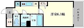 プレサンス上町台筆ヶ崎ＳＯＵＴＨ 704 ｜ 大阪府大阪市天王寺区筆ケ崎町4番地18号（賃貸マンション1K・7階・22.04㎡） その2