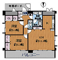 エスティライフ難波西  ｜ 大阪府大阪市浪速区桜川2丁目（賃貸マンション2LDK・13階・68.50㎡） その2