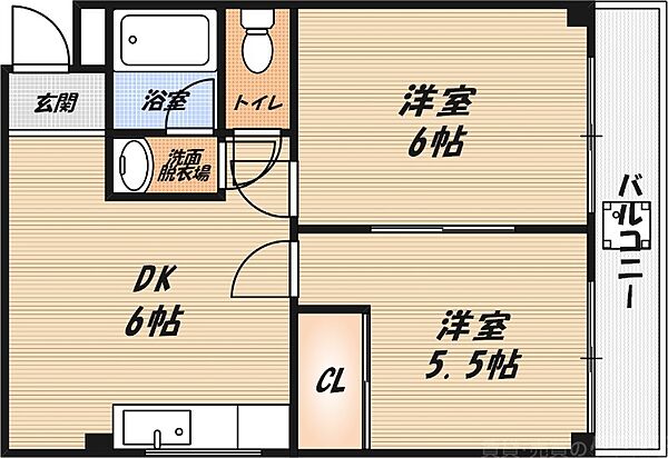 サンロード ｜大阪府高槻市辻子3丁目(賃貸マンション2DK・2階・35.00㎡)の写真 その2