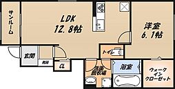 シティコートZUSHI　I 1階1LDKの間取り