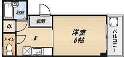 ハイネスゴールド 1Kの間取図画像