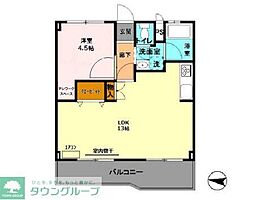 農住メゾン霞 3階1LDKの間取り