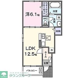 JR八高線 高麗川駅 徒歩7分の賃貸アパート 1階1LDKの間取り