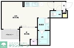 Jack shimofujisawa I 3階1LDKの間取り