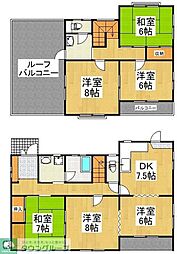 けやき台1丁目戸建 6DKの間取り