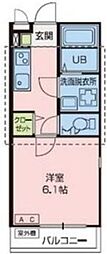 Ｃｌａｉｒ本町 2階1Kの間取り
