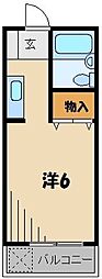 西武池袋線 小手指駅 バス10分 椿峰ニュータウン入口下車 徒歩3分の賃貸マンション 3階1Kの間取り