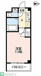 西武池袋線 所沢駅 徒歩3分の賃貸マンション 1階1Kの間取り