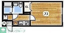 Calme川越 1階1Kの間取り