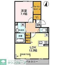 匠乃館C 1LDKの間取図画像