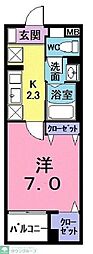 ボラカーサ 1Kの間取図画像