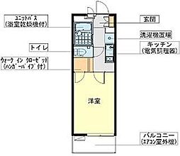 レオパレスマイム 1Kの間取図画像