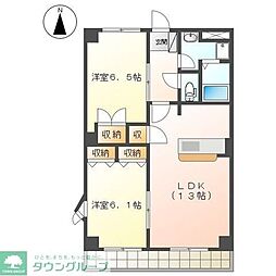 ピークエリシオン 2LDKの間取図画像