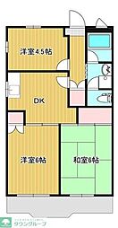 メゾンパーク 3DKの間取図画像